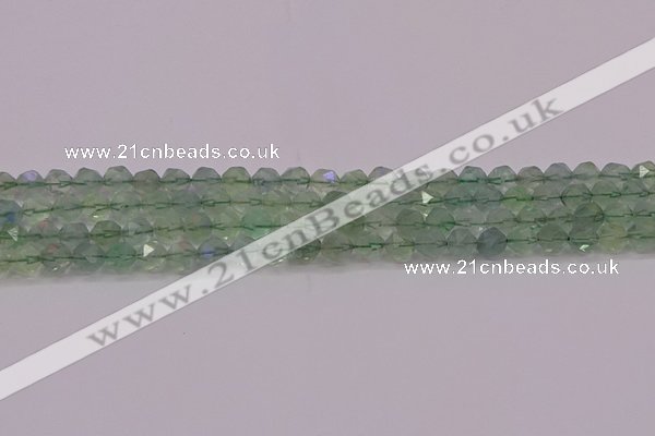 CFL1401 15.5 inches 6mm faceted nuggets green fluorite beads