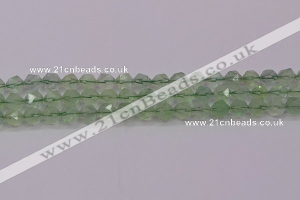 CFL1403 15.5 inches 10mm faceted nuggets green fluorite beads