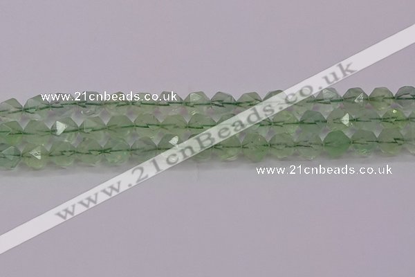 CFL1404 15.5 inches 12mm faceted nuggets green fluorite beads