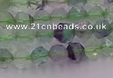 CFL1406 15.5 inches 6mm faceted nuggets fluorite gemstone beads