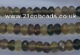 CFL141 15.5 inches 5*8mm faceted rondelle yellow fluorite beads