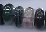 CFL145 15.5 inches 10*20mm rondelle natural fluorite beads