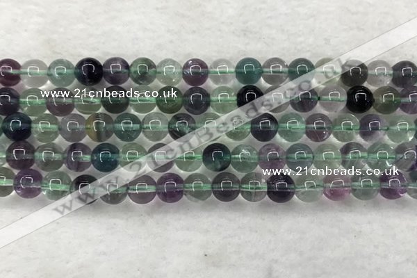 CFL1462 15.5 inches 8mm round A grade fluorite gemstone beads