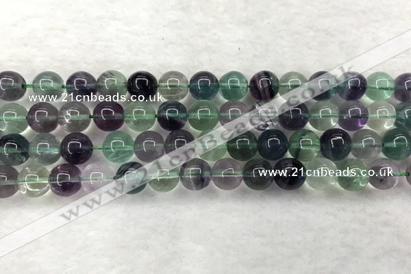 CFL1463 15.5 inches 10mm round A grade fluorite gemstone beads