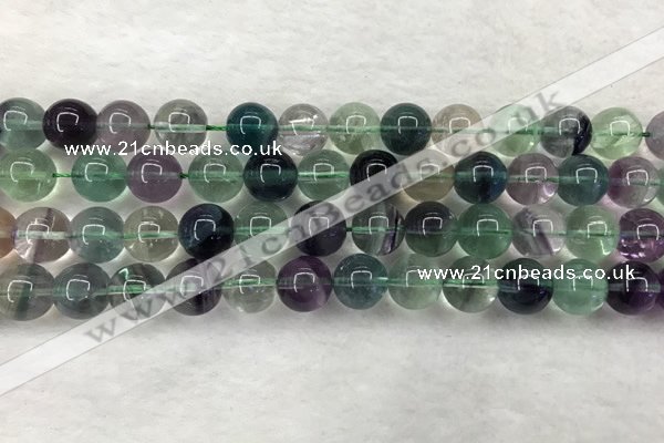 CFL1464 15.5 inches 12mm round A grade fluorite gemstone beads