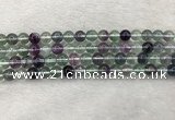 CFL1472 15.5 inches 8mm round AA grade fluorite gemstone beads