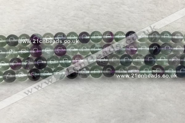 CFL1472 15.5 inches 8mm round AA grade fluorite gemstone beads