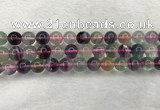 CFL1483 15.5 inches 10mm round rainbow fluorite gemstone beads