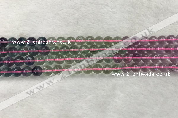 CFL1490 15.5 inches 8mm round rainbow fluorite gemstone beads