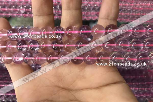 CFL1498 15.5 inches 10mm round purple fluorite gemstone beads