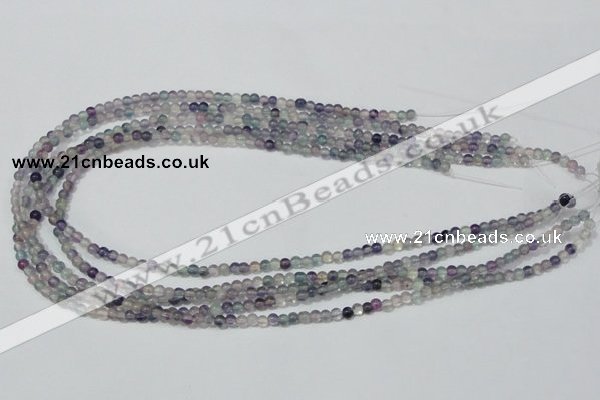 CFL150 15.5 inches 4mm round natural fluorite gemstone beads wholesale