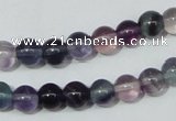 CFL151 15.5 inches 8mm round natural fluorite gemstone beads wholesale