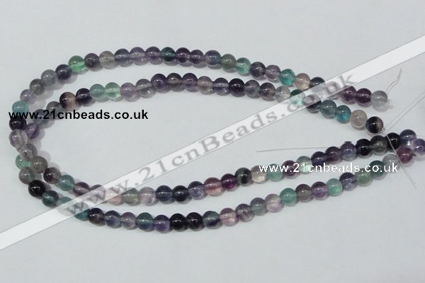 CFL151 15.5 inches 8mm round natural fluorite gemstone beads wholesale