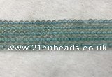 CFL1514 15.5 inches 4mm round blue fluorite gemstone beads