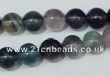 CFL152 15.5 inches 10mm round natural fluorite gemstone beads wholesale