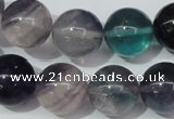 CFL155 15.5 inches 16mm round natural fluorite gemstone beads