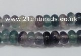 CFL156 15.5 inches 5*8mm rondelle natural fluorite gemstone beads