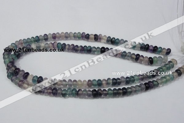 CFL156 15.5 inches 5*8mm rondelle natural fluorite gemstone beads