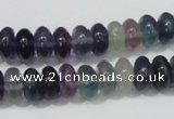 CFL157 15.5 inches 6*10mm rondelle natural fluorite gemstone beads