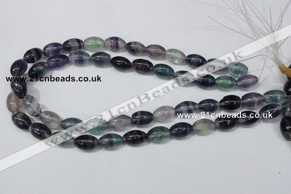 CFL158 15.5 inches 10*15mm rice natural fluorite gemstone beads