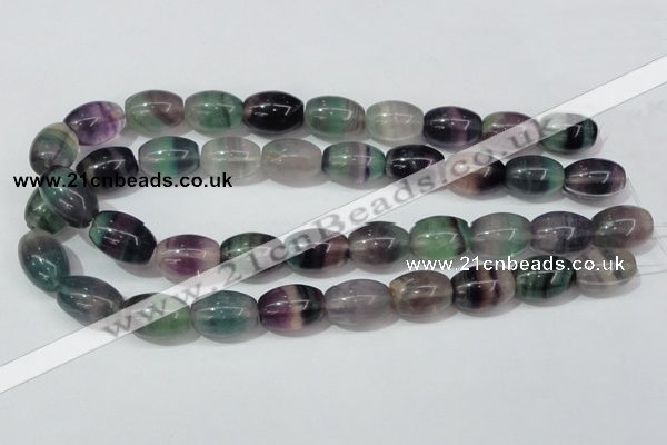 CFL159 15.5 inches 15*20mm rice natural fluorite gemstone beads