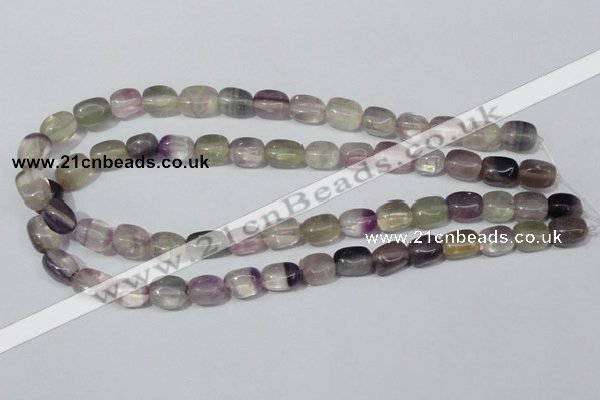 CFL162 15.5 inches 9*13mm nugget natural fluorite beads wholesale