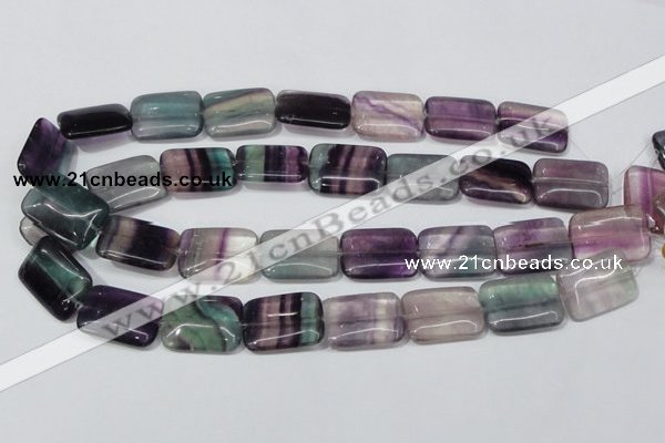 CFL173 15.5 inches 18*25mm rectangle natural fluorite beads wholesale