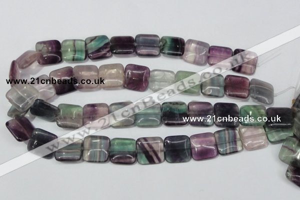 CFL175 15.5 inches 18*18mm square natural fluorite beads wholesale