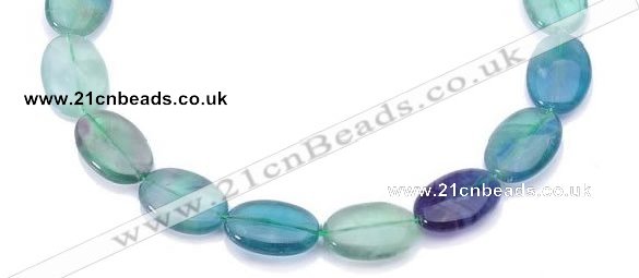 CFL19 8*12mm oval A- grade natural fluorite beads Wholesale