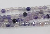 CFL200 15.5 inches 4mm round purple fluorite gemstone beads wholesale