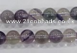 CFL203 15.5 inches 10mm round purple fluorite gemstone beads wholesale