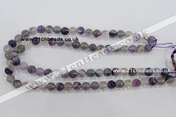 CFL203 15.5 inches 10mm round purple fluorite gemstone beads wholesale