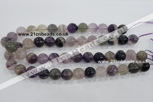 CFL206 15.5 inches 16mm round purple fluorite gemstone beads wholesale