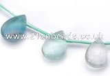 CFL24 10*14mm teardrop A- grade natural fluorite gemstone beads