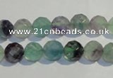 CFL252 15.5 inches 8mm faceted round natural fluorite beads