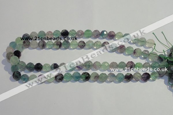 CFL252 15.5 inches 8mm faceted round natural fluorite beads