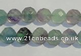 CFL253 15.5 inches 10mm faceted round natural fluorite beads