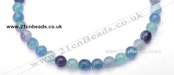 CFL28 16 inch B grade 8mm round natural fluorite beads Wholesale