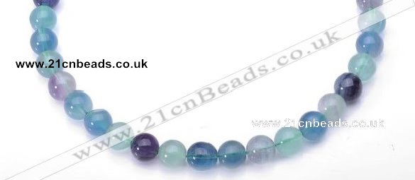 CFL29 16 inch B grade 10mm round natural fluorite gemstone beads