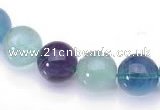 CFL30 16 inch 12mm B grade round natural fluorite gemstone beads