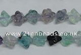 CFL303 15.5 inches 10*10mm carved cube natural fluorite beads