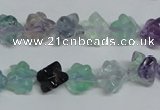 CFL304 15.5 inches 12*12mm carved cube natural fluorite beads