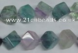 CFL310 15.5 inches 8*8mm cube natural fluorite beads