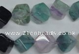 CFL311 15.5 inches 10*10mm cube natural fluorite beads