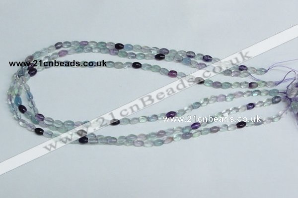 CFL322 15.5 inches 4*8mm rice natural fluorite beads wholesale