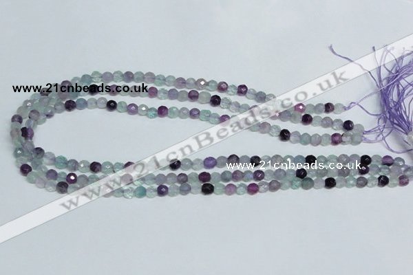 CFL323 15.5 inches 6mm faceted round natural fluorite beads