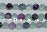 CFL324 15.5 inches 8mm faceted round natural fluorite beads