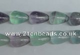 CFL327 15.5 inches 6*10mm teardrop natural fluorite beads