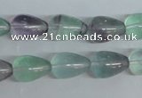 CFL328 15.5 inches 8*14mm teardrop natural fluorite beads