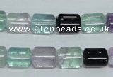 CFL329 15.5 inches 8*12mm flat column natural fluorite beads